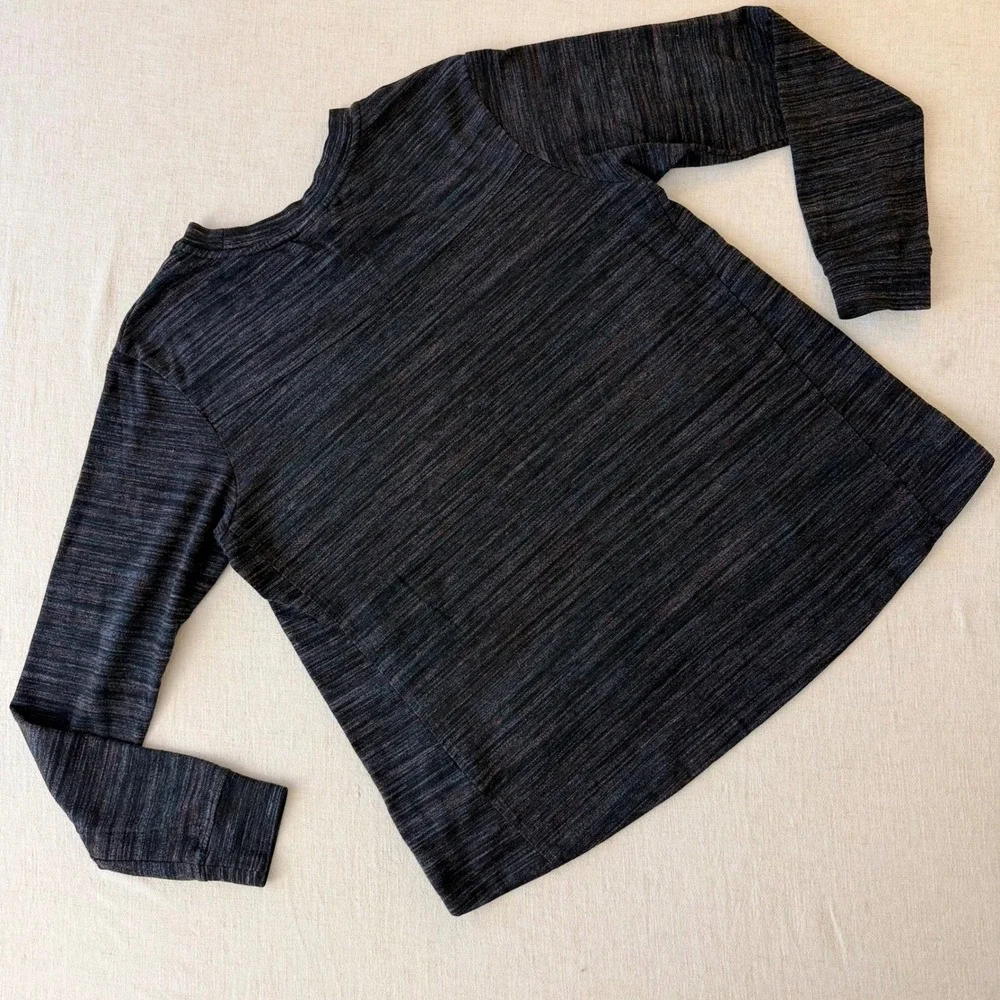 Nike Sportswear Space Dye Long‎ Sleeve Crewneck Top Charcoal Grey M